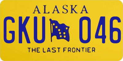 AK license plate GKU046