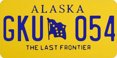 AK license plate GKU054
