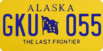 AK license plate GKU055