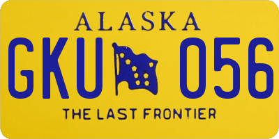 AK license plate GKU056