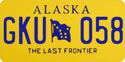 AK license plate GKU058