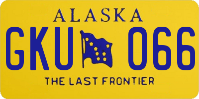 AK license plate GKU066