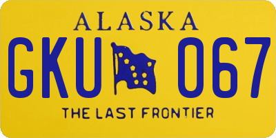 AK license plate GKU067