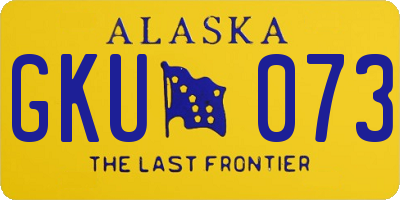 AK license plate GKU073