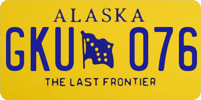 AK license plate GKU076