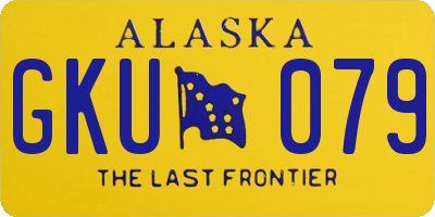 AK license plate GKU079