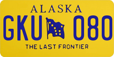AK license plate GKU080