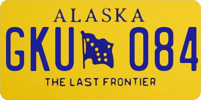 AK license plate GKU084