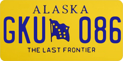 AK license plate GKU086