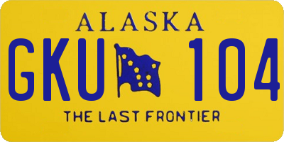 AK license plate GKU104