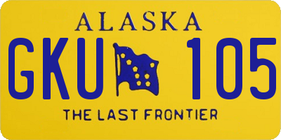 AK license plate GKU105