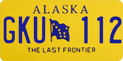 AK license plate GKU112