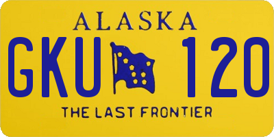 AK license plate GKU120