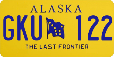 AK license plate GKU122