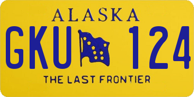 AK license plate GKU124