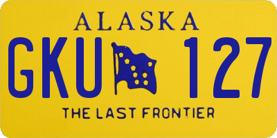 AK license plate GKU127