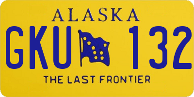 AK license plate GKU132