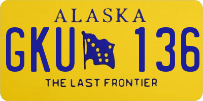AK license plate GKU136
