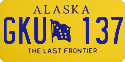 AK license plate GKU137