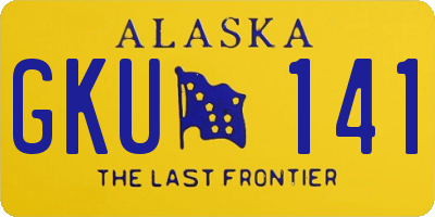 AK license plate GKU141