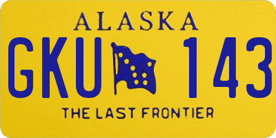 AK license plate GKU143