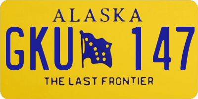 AK license plate GKU147