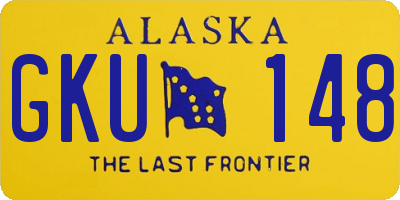 AK license plate GKU148