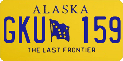 AK license plate GKU159