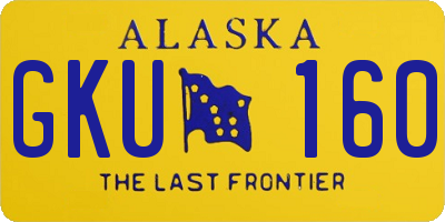 AK license plate GKU160
