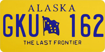 AK license plate GKU162