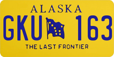 AK license plate GKU163