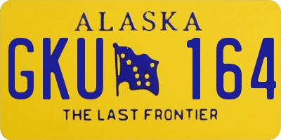 AK license plate GKU164