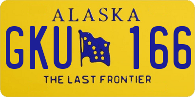 AK license plate GKU166