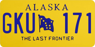 AK license plate GKU171