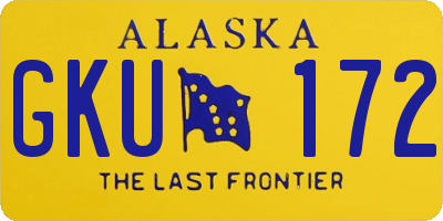 AK license plate GKU172