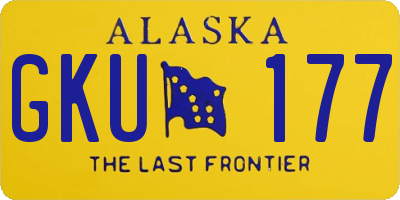 AK license plate GKU177