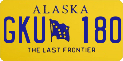 AK license plate GKU180