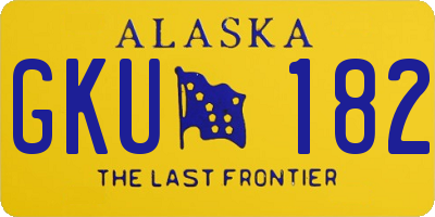 AK license plate GKU182