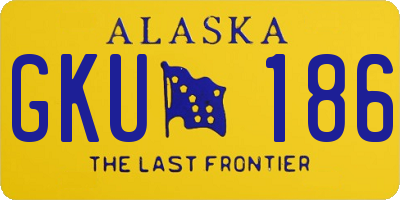 AK license plate GKU186