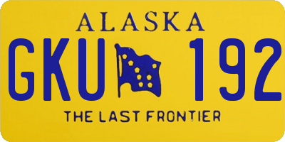 AK license plate GKU192