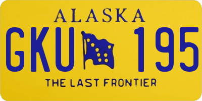 AK license plate GKU195