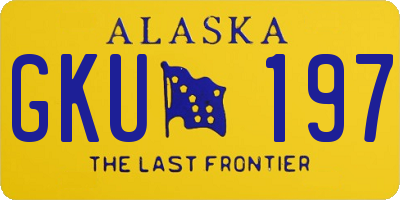 AK license plate GKU197