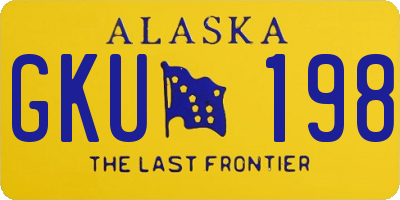 AK license plate GKU198