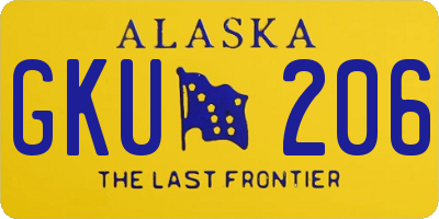 AK license plate GKU206
