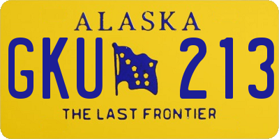 AK license plate GKU213