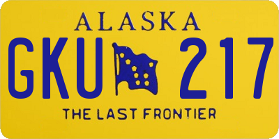 AK license plate GKU217