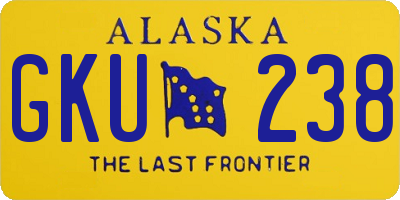 AK license plate GKU238