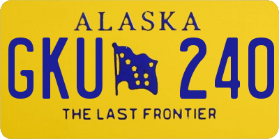 AK license plate GKU240