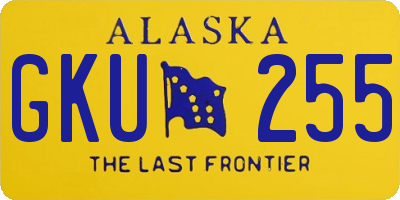 AK license plate GKU255