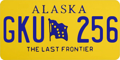 AK license plate GKU256